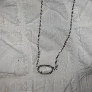 Kendra Scott Necklace- silver/white stone